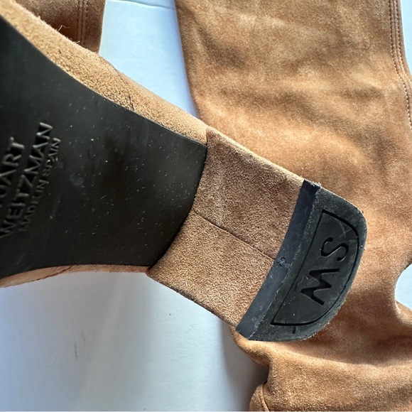 STUART WEITZMAN Hinterland Tan Suede Block Heel Over The Knee Boot 9.5 - Picture 16 of 17